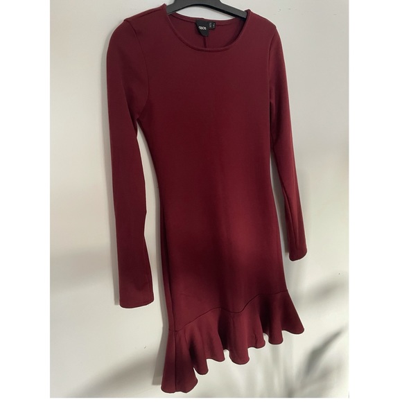 Asos long sleeve peplum hem dress - XS /S - Picture 6 of 14